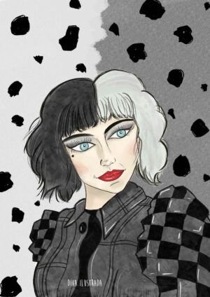 Lámina de Cruella de Vil fanart para decoración del hogar