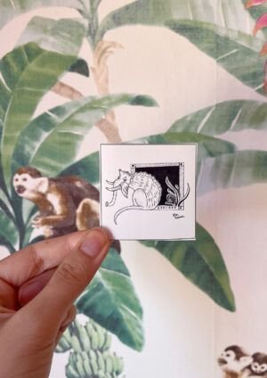 Sticker con animal marginal elefantium