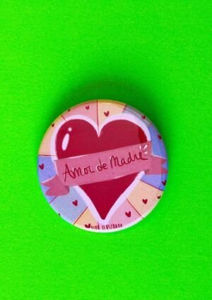 Chapa con imperdible "amor de madre" regalos originales para mamá