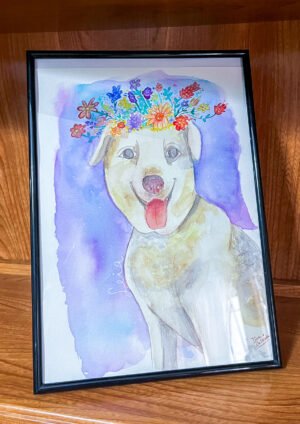 Retrato de tu perrito personalizado en acuarela, original