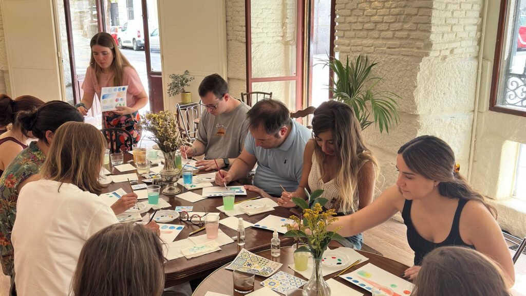 Taller de acuarela en Mosaik Cafe Madrid